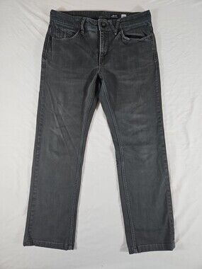 Volcom men jeans Size 31 Black 31X30 black Solver modern straight